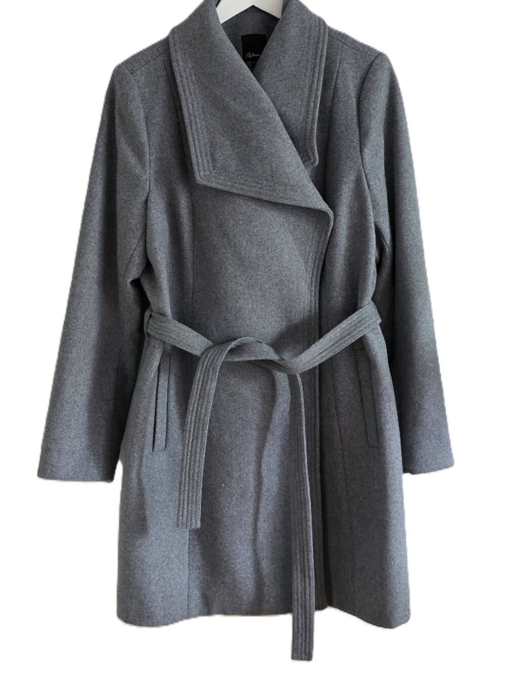 Reitmans belted gray wool blend coat